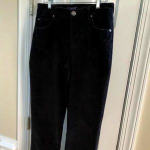 Bandolino "Mandie" Corduroy Dark Black Jeans Pants Slacks Size 12 NICE